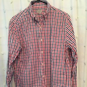 JCrew gingham red white and blue! Medium